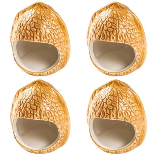 minkissy 4pcs hamster ceramic nest mice hideout house chinchilla cage house mini hamsters house hamster house cave guinea pig bed rat bedding Ceramic Hamster House nest bed pet ceramics von minkissy