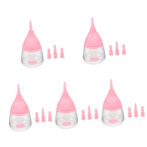 minkissy 5 Stück Haustierflasche Milchflasche Shake Flasche Kochflasche Stillflasche für Neugeborene Wasserflasche für Hundebox Kleine Haustier Fütterung Flasche Feeder Tiernahrung Stillgerät von minkissy