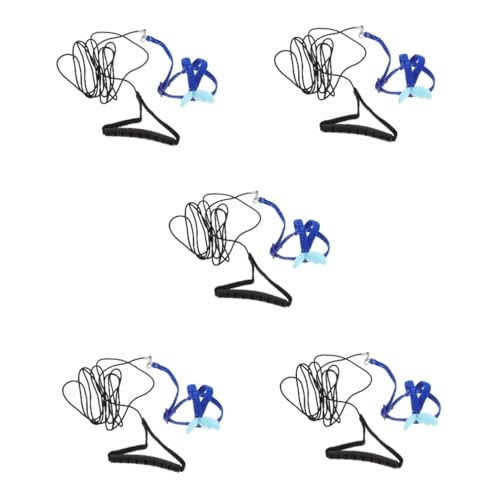 minkissy 5-teiliges Set Papagei Fliegendes Seil Papagei Fußleine Papagei Flugleine Reptil Seil Leine Vogel Fliegendes Geschirr Traktionsseilgeschirr Wellensittich Stoff Fledermausflügel von minkissy