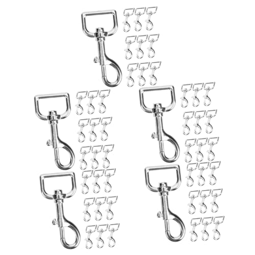 minkissy 50 Pcs stud buckle key ring clips snap dog leash clasp replacement dog leash buckle pet leash clip hooks dog leash clips clasp to rotate Stainless steel Zinc alloy metal clip von minkissy