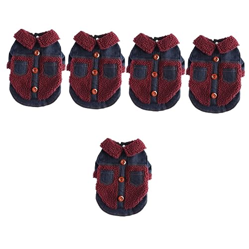 minkissy 5St Kleidung für Haustiere Felljacke für Hunde modische Hundebekleidung Mäntel Haustier-Outfit Warmhaltende Hundebekleidung warm halten Mantel Traktionsset Hundekleidung Polyester von minkissy