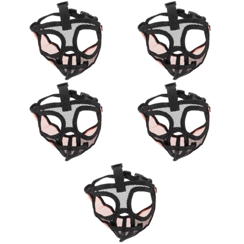 minkissy 5St atmungsaktive Gesichtsmaske Mesh-Gesichtsmaske Haustiermaske für Hund weicher Maulkorb für Haustiere Anti-Bell-Masken Hundemaulkörbe Hundemaulkorb Maulkorb für große Hunde PVC von minkissy