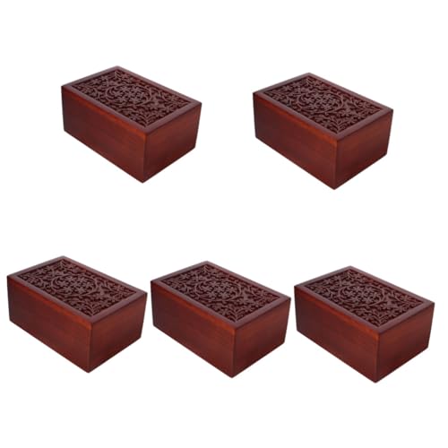 minkissy 5Er-Box Haustier Urne Haustiere Exquisite Haustierurne aus Eschenholz Haustier-Gedenkschatulle Gedenkurne aus Holz Urnen Katzenurne Massivholz Sarg Geschenk Asche hölzern von minkissy