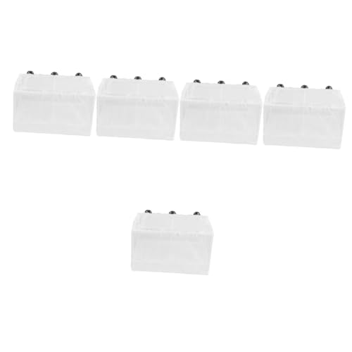 5pcs Box Luke Net Box Betta Fish Tank Plastic Fish Tank Plastic Fish Bowl Plastic Dividers Breeding Tank Fish Breeding Case Separator Aquarium Reptil Box Network White von minkissy