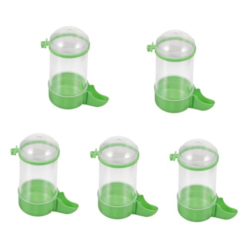 minkissy 5pcs Papagei Trinkbrunnen Wasser Trink-Futterspender Vogel Wasserspender für Käfig Papagei Futterspender Vogel Wasserspender Sittiche Wasserspender Kunststoff Vogelbedarf Automatisch von minkissy