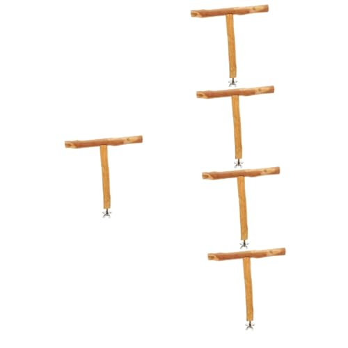 minkissy 5pcs Vogel Holz Stick Papagei Rest Barsch Vogel Barsch Ständer Taube Barsch Papageienständer Sitzstange Plattform Papageienständer Äste Ara Barsch Papagei Plattform Vogel Spielständer von minkissy