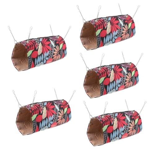 minkissy 5pcs hamster tunnel bed hanging hamster hammock rat hammock bed hamster room hideouts animal exercise tube bedding hamster small animal tunnel tube canvas pet tunnel nest von minkissy