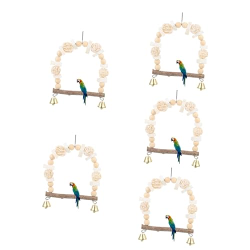 minkissy 5pcs papagei schaukel ring vogel spielplatz vogel seil hängematte vogel schaukel nymphensittich spielzeug sittich spielzeug jaulas para pajaros periquitos holz spielset sittich spielplatz von minkissy