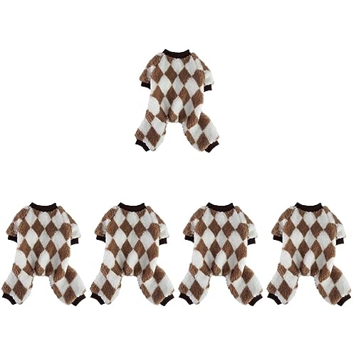 minkissy 5st Kleidung Für Haustiere Hund Winterpyjama Kostüme Für Hunde Kostüm Für Hunde Hundekleidung Winter Hund-Overall-Shirt Katze Winterpullover Strickzubehör Polyester Mantel Hündchen von minkissy