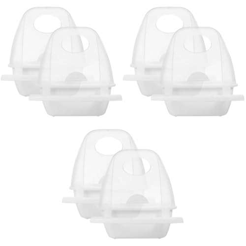 minkissy 6 Pcs bird food box bird water dispenser bird feeders for outside parrot water feeder bottles clear container sittich bird houses plastic feeding machine white drinking fountain von minkissy