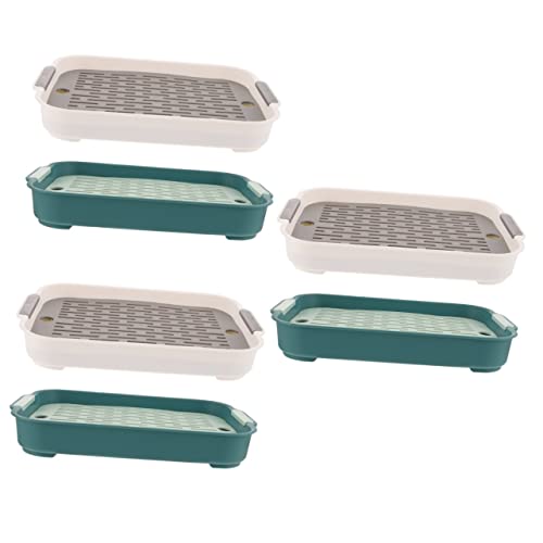 minkissy 6 STK Kaninchentoilette Plastik Hasenkäfig drinnen Haustier Hamster Anti-Fall-Häschen-Töpfchen Hasen-Trainer-Toilette Quadrat Meerschweinchen Geschirr Toilettenbox Bettpfanne pp von minkissy