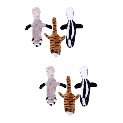 minkissy 6 STK Plüsch Backenzahn Spielzeug Backenzahnspielzeug für Hunde Plüsch-Kauspielzeug für Hunde plüschtiere Plush Toy Spielzeug für Haustiere Flauschige Kuscheltiere Großer von minkissy