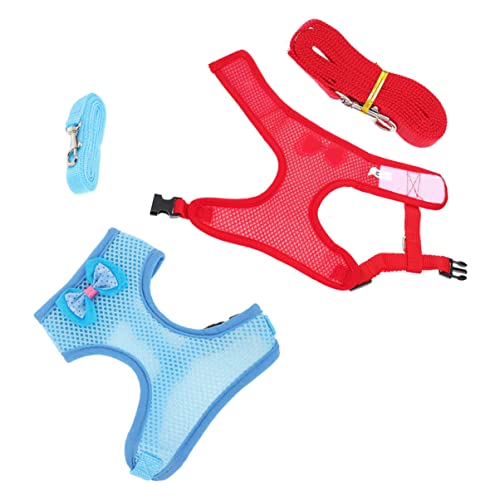 minkissy 6 Sets Huhn Weste Huhn Geschirr Hahn Leine Haustier Geschirr Verstellbarer Gürtel Vogel Nylon Seil Huhn Training Geschirr Henne Traktion Seile Anti-Verloren Zugseil Tragbarer Gurt von minkissy