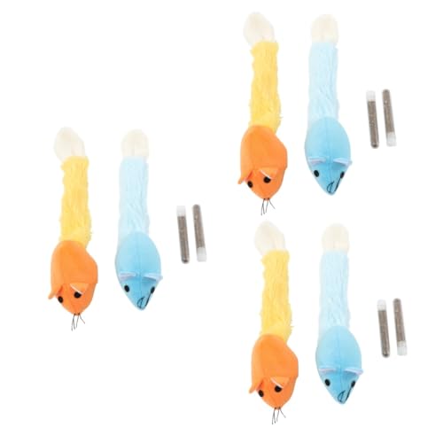 minkissy 6 pcs catnip mice toys for cats fluffy cat toy cat catnip toys playing plush mice toy kitten chew toy cat toys mice rj plush toys for kittens plush mouse toy plush toy pet Wooden von minkissy