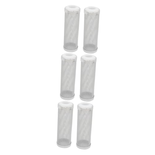 minkissy 6 pcs small fish tank filter mesh filter aquarium mesh 40 gallon tank lid aquarium cover aquarium canister filter aquarium filter media aquarium lid Stainless steel white ghost von minkissy