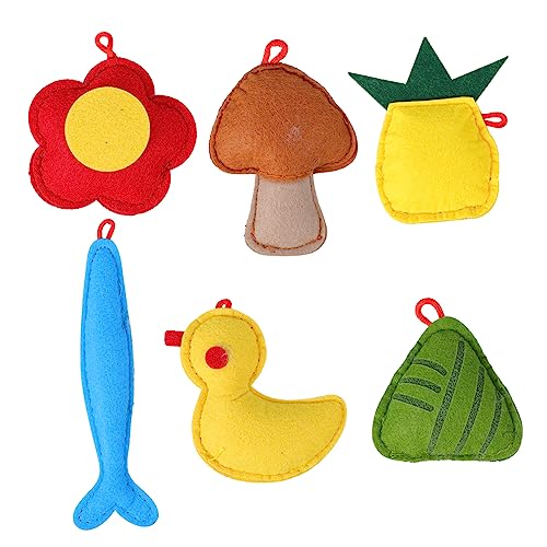 minkissy 6pcs cat toy bunny toys for rabbits catnip toy kitten doll toys cat chew toy fish chew toy cat bite toy catnip kitten toy animal motion plush cat felt cat tunnel von minkissy