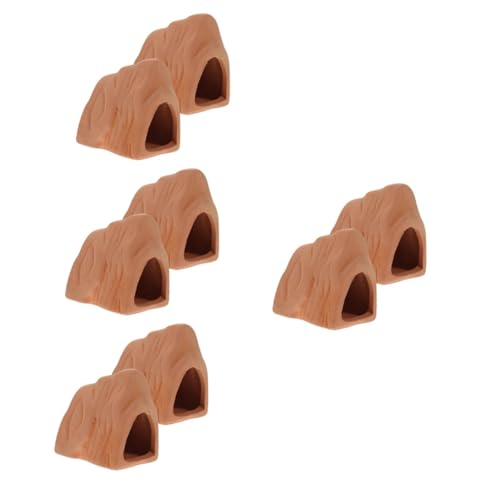 minkissy 8 Pcs Clay pot fish Shelters Shrimp Hiding cave Fish Hideout ceramic fish cave reptile habitat decor Eideards Hideaway aquatic hideaway cave Betta Cave Rock Aquarium betta fish von minkissy