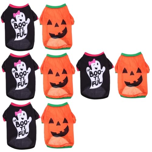 minkissy 8 STK Halloween-Kleidung Rollenspiel-Outfits Outdoorbekleidung Welpen-Outfits Haustier Hundehalloween-Shirt Hundebekleidung Hundekleidung Halloween-kostüme Für Katzen Jacke Mit Hut von minkissy