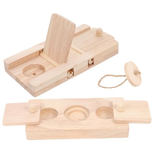 minkissy 8 STK Hamster Spielzeug zur Nahrungssuche Kleintierspielzeug kompaktes Hamsterspielzeug Spielset aus Holz Spielzeuge kompaktes Futtersuchspielzeug Hamsterfutter versteckter Ort von minkissy