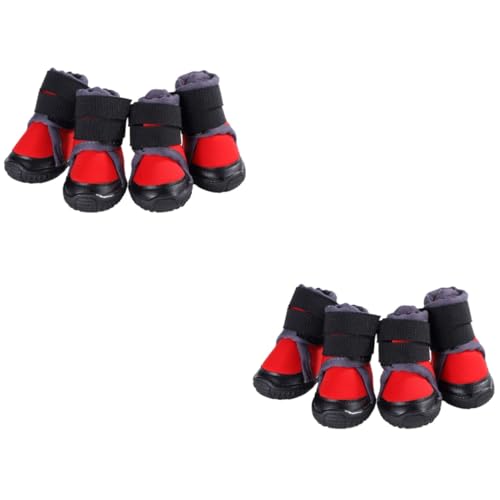 minkissy 8 STK Haustierschuhe Outdoor-Schuhe Für Haustiere Outdoor-Schuhe Für Hunde Haustier Warme Schuhe Hund Warme Schuhe Mittlere Und Große Hunde von minkissy