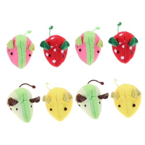 minkissy 8pcs Mouse Cat Toy Kiwi Catnip Toys Kitten Toy Cartoon Shaped Cat Toy Self-amusing Cat Toy Cartoon Modeling Cat Toy Cat Chew Toy Cat Teasing Toy Cartoon Toy Plush Indoor Cat Mint von minkissy