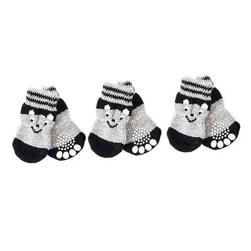 minkissy 9 Paar Hundeschuhsocken Hundesocken Für Hartholzböden rutschfeste Hundeschuhe Katzensocken Hausschuhe rutschfeste Hundesocken Outdoor Bodensocken Für Hunde Atmungsaktive von minkissy