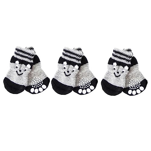 minkissy 9 Paare Hundeschuh Socken Sockenschuhe Bodenschoner rutschfest Baumwolle Atmungsaktive Socken von minkissy