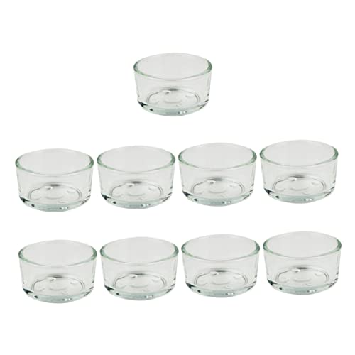 minkissy 9Pcs glass worm feeder reptile water dish reptile food bowl lizard tank accessories pet food basin tortoise water tortoise habitat accessories lizard food feeder ceramics von minkissy