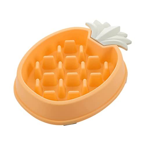 minkissy Ananas-Slow-Food-Bowl Wassernapf für Kaninchen Langsamer Wassernapf für Hunde Hundenäpfe Futternapf für Hunde entzückender langsamer Feeder der Hund Zubringer Hündchen Fressnapf pp von minkissy