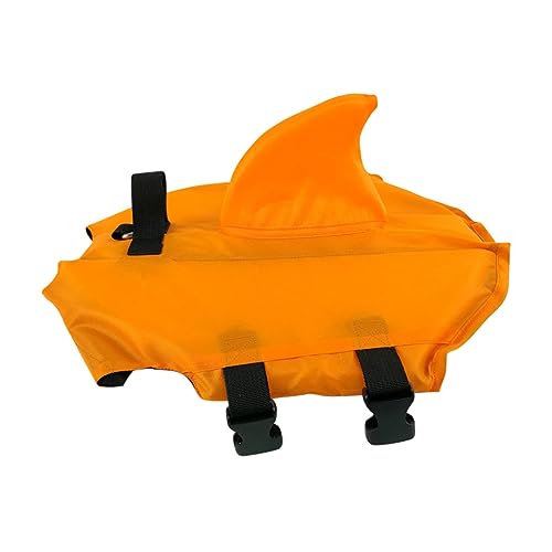 minkissy Badeanzug französische Schwimmweste Hund aufblasbar Tanktops Welpe Schwimmweste für Hunde Hundebadebekleidung Haustier Rettungsring Haiflosse Hündchen Rettungsweste Nylon von minkissy