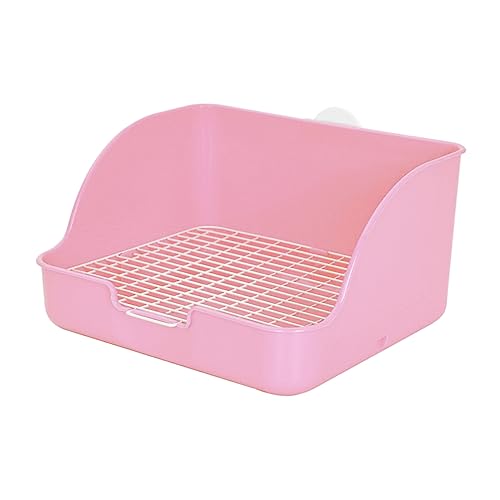 minkissy Box Katzentoilette für Kaninchen Chinchilla Bettwäsche Töpfchen Haustier Pfanne Hamster Badezimmer Hamster Toilette Hamster Badewanne Haustier Katzentoilette Reise Töpfchen Bunny Cage von minkissy