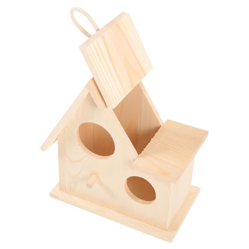 minkissy Box Vogel Terrarium Sittich Versorgung Papagei Supplies Garten Vogelhaus Sittich Zubehör Schlafnest Fenster Vogelzucht Häuser Holz Sittich Nest Holz Vogelnest Haustier von minkissy