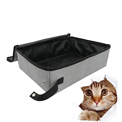 minkissy Box cat sleeping bag cat supplies Pet Litter Pan Foldable Cat Litter Basin portable toilets foldable bins Collapsible Cat Toilet cat litter tray folding dog Disposable travel von minkissy