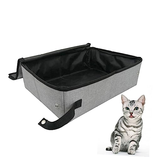 minkissy Box pet supplies pet stuff cajas de arena para pet items pets supplies Portable Cat Litter Pan Collapsible Cat Toilet Cat Basin fold pet bed the dog kennel travel Trash tray von minkissy