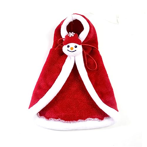 minkissy Dog Christmas red Clothes Dog Christmas Cloak pet Christmas Costume Dog cat warm Apparel Haustierumhang Party-Hundekleidung Haustier-Umhang verdicken Mantel von minkissy