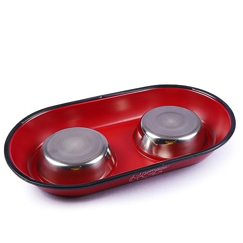 minkissy Edelstahl Futternapf Edelstahl Pet Bowls Dual Dog Food Bowl Dog Feeder Bowl Dual Pet Bowl Dual Dog Feeder The Dog Pet Supplies Pet Feeder von minkissy