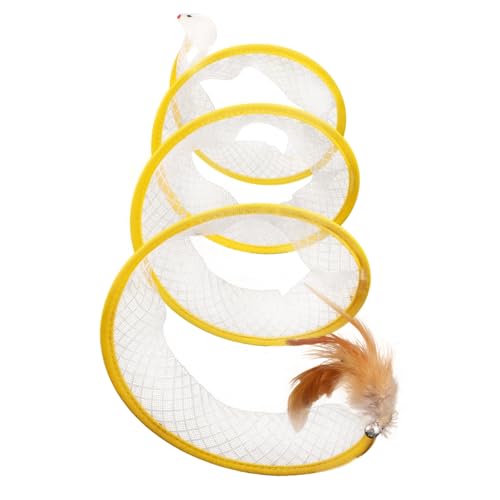 minkissy Folding Cat Tunnel Crinkle Pet Tunnels Cat Puzzle Tunnel Toy Rabbit Tunnel Tube Pet Hideout Activity Tunnel springs cat toys tunnel toy for kitten steel wire small pet cat playing von minkissy