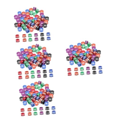 minkissy Geschlossene Knöchelringe aus Legierung, Geflügelbeinbänder, Taubenöffnung, Huhn, Identifikationsbänder, Huhnfußbänder, Taubenbeine, Ringe, Taubenfußkreise, wo Taubenbedarf Papagei, 200 Stück von minkissy