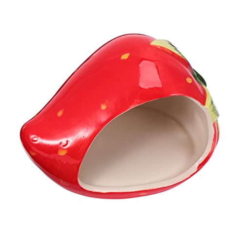 minkissy Hamster-Kühlnest aus Keramik Hamster Schlafplatz Keramik Haustierbett Keramik Haustierhaus Spielzeughamster kleine gelbe Ente Ornamente Cooles Nest Kleine Tiere Hamsterhaus von minkissy