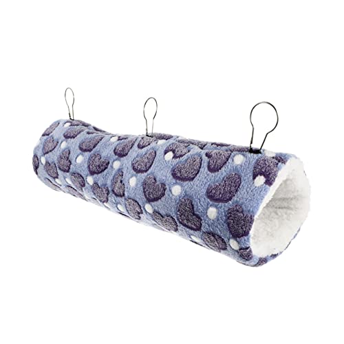 minkissy Hamster-tunnelnest Plüsch-Hamster-Tunnel Hamster-Accessoire Meerschweinchen-hängematte Hamsterröhrenhaus Hamster Tunnelbett Hamster Winterkäfig Hängend Haushalt Chinchilla Violett von minkissy