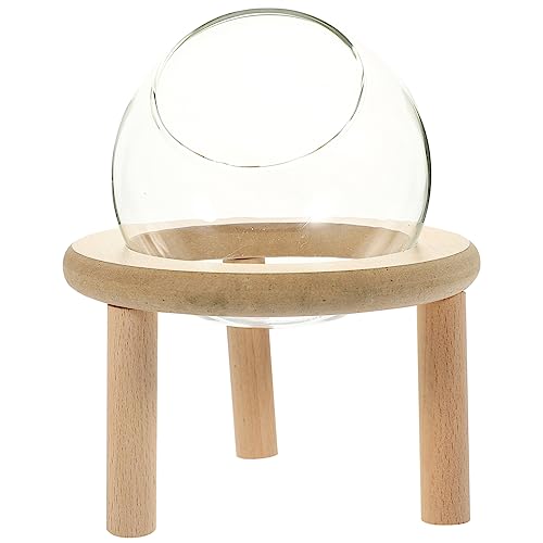 minkissy Hamsterbett Haustier-Hamsterkäfig-Zubehör Zwerghamster Badewanne Zubehör für Aquarien Haustier Hamster Badezimmer kleines Sandbad Anlage Sandkasten Blumentopf Vase Pflanze Holz von minkissy