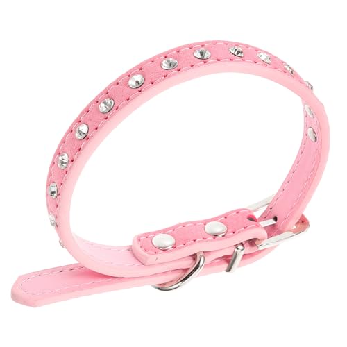 minkissy Haustierhalsband mit Strasssteinen verstellbares Haustierhalsband pet Supplies haustierbedarf Kristallhalsband katzenbedarf Haustierzubehör Haustier Hundehalsband einstellbar von minkissy