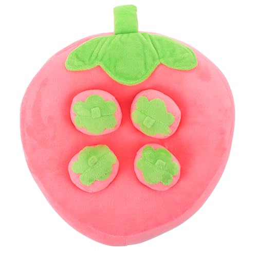 minkissy Erdbeere Spielzeug Hund Schnüffelmatte Haustier Training Pad Plüsch Baumwolle 22x22cm von minkissy