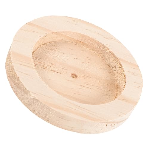 minkissy Haustier-holznapf Dekorative Hasenschale Hamsternapf Aus Holz Häschenschalen Aus Holz Chinchilla-Accessoire Futternapf Aus Holz Hamsterfutternapf Geschirr Kleines Haustier Hölzern von minkissy