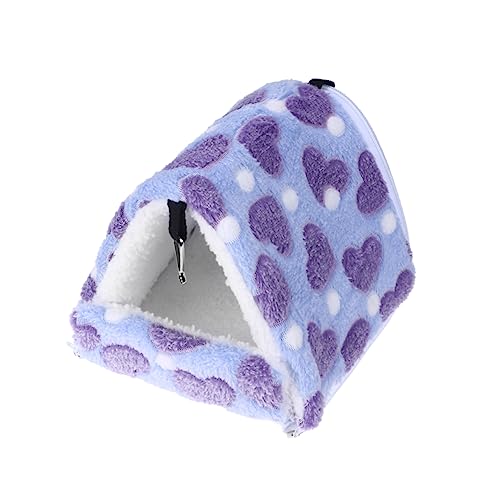 minkissy Haustier warmes Bett Einstreu für Hamsterkäfige abziehbar groundsheet Rattenstreu Schlafsack Haustierbett abnehmbar Hängematte Bettauskleidungen Blumenzweig Violett von minkissy