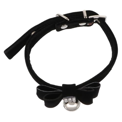 minkissy Haustierhalsband verstellbare Welpenhalsbänder für Wurf Hundehalsbänder für Welpen Tier kostüm tierkostüm Halsband für Haustiere Katze hundehalsband Anmut Strasssteine Samtstoff von minkissy