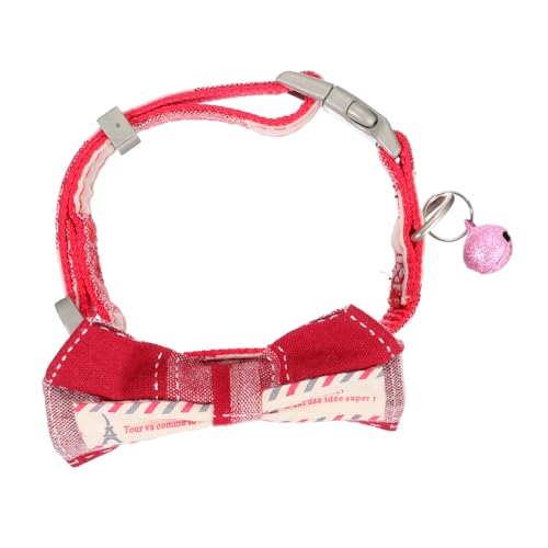 minkissy Haustierschleife Verstellbares Haustierhalsband Kätzchenhalsband Haustierglockenhalsband Kleines Welpenhalsband Hundehalsband Mit Welpenhalsbändern Für Kleine Welpen von minkissy