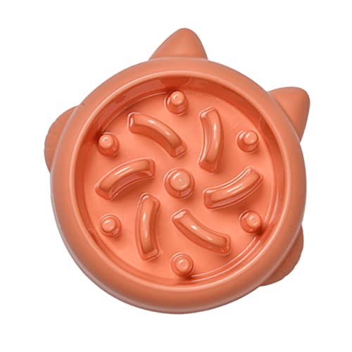 minkissy Slow Feeding Bowl für Hunde Hunde Großer Rassen Kontrolle Der Fressgeschwindigkeit Orange von minkissy