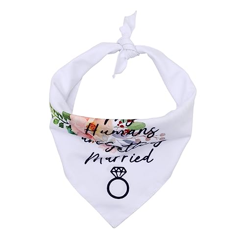 minkissy Hund Speichelhalsband Hochzeit Katze Dreieck Lätzchen Hochzeit Haustier Lätzchen Schal Hochzeit Hund Dreieck Lätzchen Hochzeit Katze Bandana Hochzeit Taschentuch Hundehalsband Lätzchen Weiß von minkissy