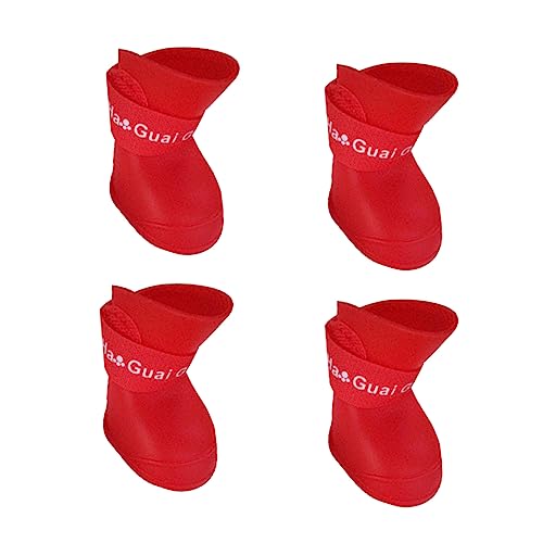 minkissy Hunde- Regenstiefel. Hundestiefel Für Kleine Hunde Hundestiefel. Hunde- Regenstiefel Für Mittlere Hunde Silikonhundstiefel. Gummistiefel Für Hunde Wagwellies Wasserdicht Schutz von minkissy